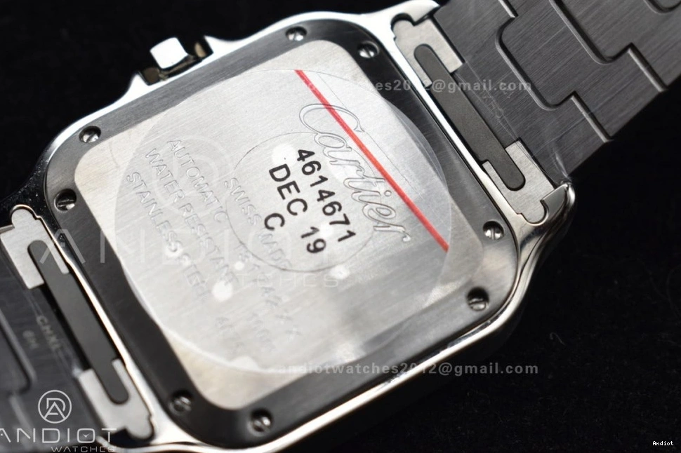 Bracelet BVF 35mm Edition de MIYOTA Dial on Cartier Best V2 9015 White 1:1 SS SS Santos SmartLinks 1207